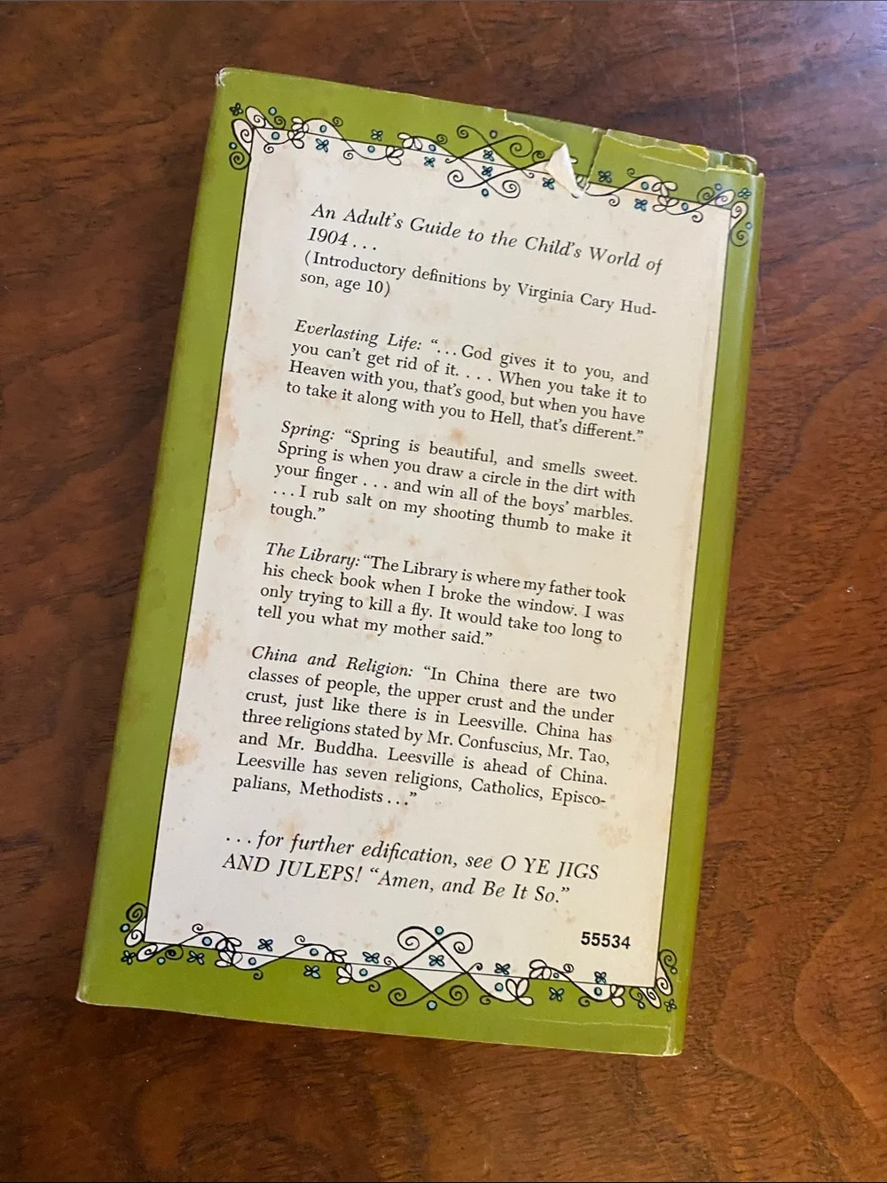O Ye Jigs & Juleps by Virginia Cary Hudson vintage children's book 1972 humor